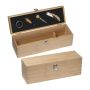 Cutie de vin din bambus - Beige - 36 × 11,2 × 12,3 cm