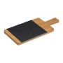 Tocător bambus cu inserţie de ardezie - Beige - 33 × 15,2 × 1,7 cm