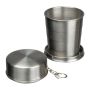 Pahar de băut pliabil din oţel inoxidabil, 250 ml - Gri - ø 7,8 × 3,3 cm