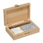 Set cuburi de granit în cutie bambus - Beige - 13,3 x 8,3 x 3,5 cm