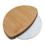 Cutter pentru pizza din bambus - Beige - 8,4 x 1,2 x 7,7 cm