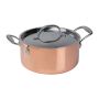 Oală de gătit cu inducţie cu capac - Rose Gold - ø 20,5 x 10,5 cm