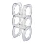 Suport pentru 3 sticle de vin - Alb  - 17 × 15,2 × 35,5 cm