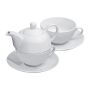 Ceainic cu ceaşcă, 400+200ml - Alb  - 15,8 × 15 × 15,2 cm