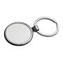Breloc rotund din metal - Gri - 7 × 3,5 × 0,3 cm