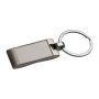 Breloc metalic ondulat - Gri - 8,6 × 3,5 × 0,6 cm