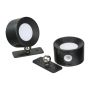 Set de 2 lămpi de perete reîncărcabile - Negru - 8,5 x 4,5 x 9,5 cm