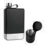 TAHAT hip flask set - Negru - 8 × 14,5 × 2,5 cm / 6,5 × 4 cm 