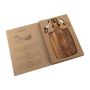 IWAKI Practical cheese set - Maro - board 35.5 × 18 × 1.5 cm, knife 12 × 3 × 1.6 cm, 
fork 12.5 × 3 × 1.6 cm,