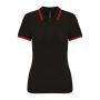 Ladie'S 2 Striped Short Sleeved Poloshirt