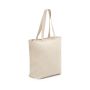 HACKNEY. Sacosa din bumbac 100% cu fermoar (280 g/m²) - Natural deschis - Personalizat