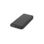 BECKER 10. Power bank de 10'000 mAh din ABS reciclat (100% rABS) cu încărcător wireless super rapid de 15W - Negru