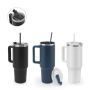 JOYNER XL. Pahar mare de călătorie din oțel inoxidabil (91% reciclat) cu perete dublu izolat în vid și finisaj mat 1300 ml