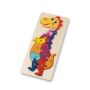 DIPLODOCO. Puzzle în formă de dinozaur din placaj de pin - Natural deschis - Personalizat