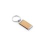 HOMER. Breloc dreptunghiular din bambus - Natural - Personalizat