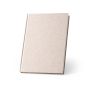 ORGANIC RIGID. Blocnotes A5 cu copertă dură realizată din materie organică de elefant (80%) - Natural deschis - Personalizat