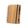 DICKENS A5. Caiet A5 spiralat din bambus cu hârtie 100% reciclată - Natural - Personalizat
