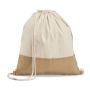 SABLON. Rucsac cu snur 100% bumbac (160 g/m²) - Natural - Personalizat