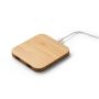 DALTON. Încărcător wireless super rapid 15W din bambus - Natural - Personalizat