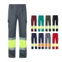 VL ATHENA. Pantaloni din twill în două tonuri (210g/m²), căptușiți, cu mai multe buzunare, din bumbac (20%) și poliester (80%) - Personalizat