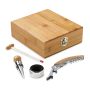 CABERNET. Set de vin din bambus, zinc și oțel inoxidabil - Natural - Personalizat