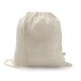 SALAMANCA. Sacoșă rucsac din bumbac reciclat (70%) și poliester (30% rPET) (150 g/m²) - Natural deschis - Personalizat