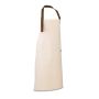 HOLM. Șorț din pânză 100% bumbac (320 g/m²) cu detalii metalice - Natural deschis - Personalizat