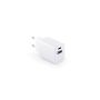 WEGENER. Adaptor de alimentare cu port USB-A 18W și USB-C 20W în ABS 100% reciclat (100% rABS) - Alb