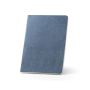 COFFEEPAD SEMI-RIGID. Blocnotes A5 cu copertă semi-rigidă realizată din deșeuri de coji de cafea (65%) - Albastru - Personalizat