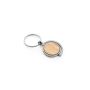 HOMER ROUND. Breloc rotund din bambus placat - Natural