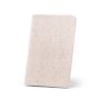 ORGANIC SOFT. Blocnotes A6 cu copertă flexibilă realizată din materie organică de elefant (80%) - Natural deschis - Personalizat