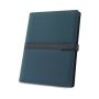 SANDERSON FOLDER. Dosar A4 din PU (50% reciclat) cu închidere magnetică și blocnotes cu pagini liniate - Albastru