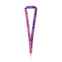 MANILA. Landyard de sublimare din poliester cu carabină - Alb - Personalizat