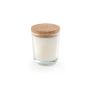 ZEN 80. Lumânare aromatică într-un pahar de sticlă cu capac de plută 80 g - Transparent - Personalizat