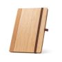 ORWELL. Notebook A5 cu copertă cartonată din bambus și foi de plută - Natural - Personalizat