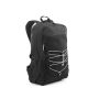 DELFOS BACKPACK. Rucsac pentru laptop 300D cupoliester reciclat și 600D cupoliester reciclat cu elemente reflectorizante - Negru - 18 L - Personalizat