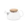 SNEAD. Ceainic din sticla borosilicată cu capac din bambus de 750 mL - Natural - 750 mL - Personalizat