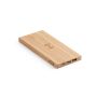 FITCH. Power bank de 5'000 mAh cu încărcător wireless de 5W din bambus - Natural - Personalizat