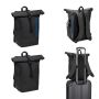 OSASCO BPACK. Rucsac Roll Top cu un design cu sistem de fermoare care permite rularea vârfului pentru a se potrivi cu volumul rucsacului, fabricat din poliester reciclat 600D