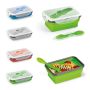 SAFFRON. Cutie prânz. Cutie ermetică retractabilă din silicon și PP 640 mL - Personalizat