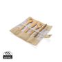 Reusable bamboo travel cutlery set