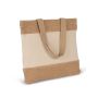 SHOPPING BAG IN COTTON AND WOVEN JUTE THREADS