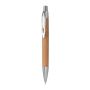 Bamboo ballpen with sharp clip - Beige - 14,4 × ø 1,2 cm