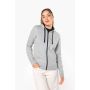 LADIES’ CONTRAST HOODED FULL ZIP SWEATSHIRT