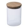 Borosilicate glass jar with bamboo lid, 700 ml - Transparent - ø 10,2 × 14,2 cm