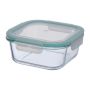 Glass container with lid, suitable for microwave - Transparent - 15,7 × 15,7 × 6,5 cm