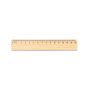 WESLEY 15. Pine wood ruler with 15 cm scale - Light natural