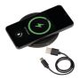 Încărcător wireless cu afișaj LED - Negru - ø 9,9 x 0,7 cm