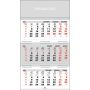 Calendar Triptic pliat, de perete, personalizabil