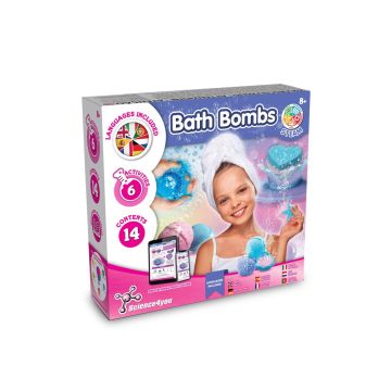 Bath Bombs Kit II. Joc educațional furnizat cu o pungă cadou din hârtie kraft (90 g/m²), fabricat din material certificat FSC™ și alte materiale controlate - Alb